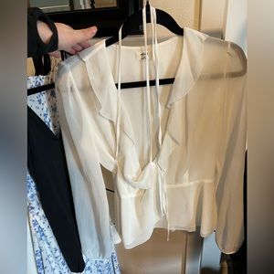 Wilfred cream wrap top